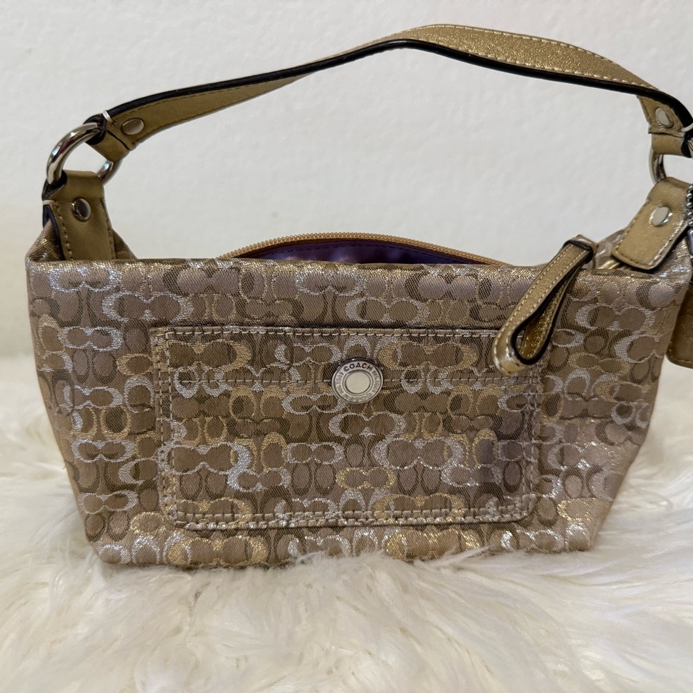 VintageCoach Tan Signature Women's Bag